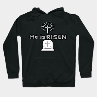 He Is Risen Cool Inspirational Easter Christian Hoodie